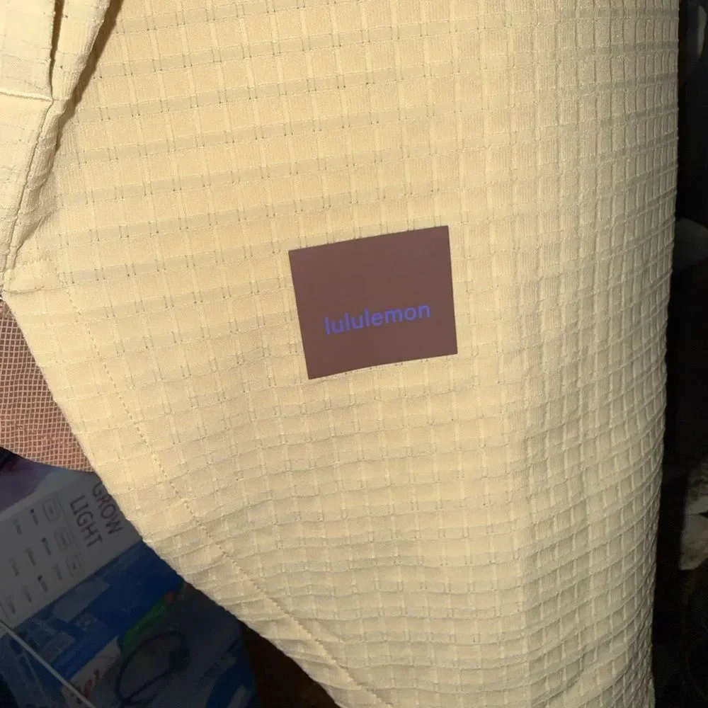 lululemon athletica Beige Shirt Jacket with Brown and Neon Accents never wore
